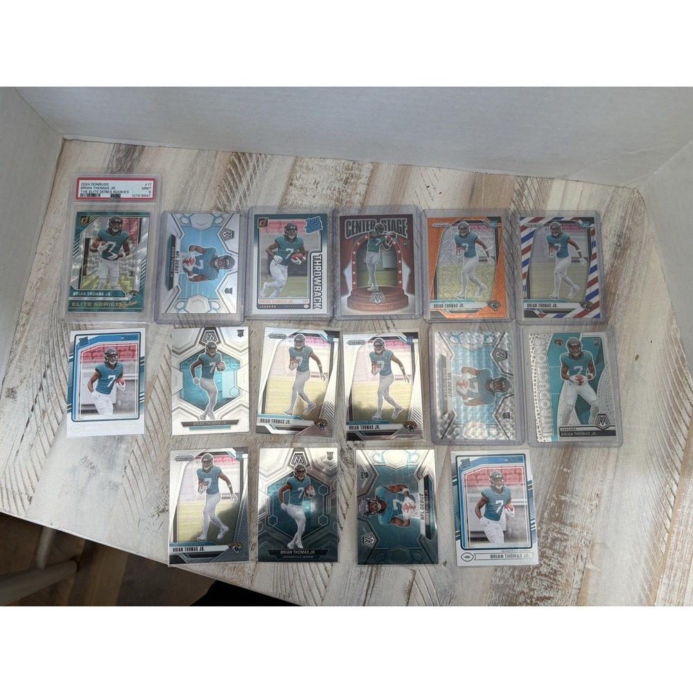 Brian Thomas Jr Rookie Lot PSA 9 Prizm Mosaic Donruss Optic Jaguars